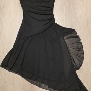Hot Kiss Black Asymmetrical Dress